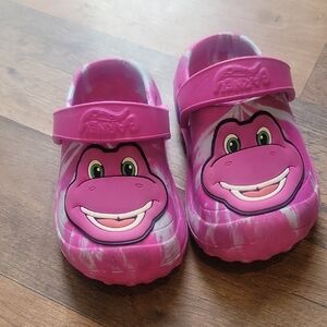 Vibrant Pink Kids Clogs with Character Design